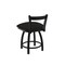 Holland Bar Stool Co 18" Low Back Swivel Vanity Stool, Black Wrinkle, Canter Espresso Seat 82118BW003 - alternate 2